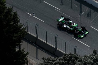 Cenevre, İsviçre 'den ROMAIN GROSJEAN (77), Toronto' daki Toronto Caddelerinde Ontario Honda Satıcıları Indy Toronto 'nun antrenman oturumunda yola devam ediyor..