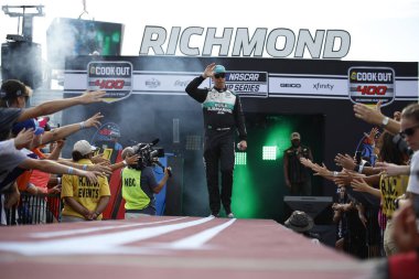 Aug 11, 2024-Richmond , VA;  Brad Keselowski gets introduced for the Cook Out 400 in Richmond , VA, USA clipart