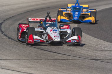 NTT INDYCAR SERIES sürücüsü, GRAM RAHAL (15) (ABD) (New Albany, Ohio), Batı Allis 'teki Milwaukee Mile 250' lerde Hy-Vee Milwaukee Mile yarışları sırasında,.
