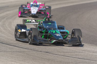 NTT INDYCAR SERIES sürücüsü, CONOR DALY (78) (ABD) (Indiana), Batı Allis 'teki Milwaukee Mile 250' lerde Hy-Vee Milwaukee Mile yarışları sırasında, WI.