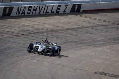 GRAHAM RAHAL (15) (USA) of New Albany, Ohio practices for the Big Machine Music City Grand Prix Presented by Gainbridge at Nashville Superspeedway in Lebanon, TN. clipart