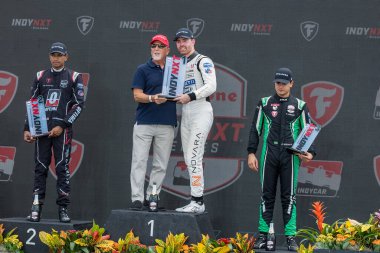 Odiham, İngiltere 'den Firestone serisi LOUIS FOSTER (26) tarafından hazırlanan INDY NXT, Gainbridge' in Lübnan 'daki Nashville Superspeedway' de sunduğu Big Machine Music City Grand Prix 'i kazandı..