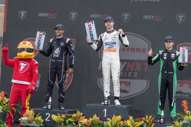 Odiham, İngiltere 'den Firestone serisi LOUIS FOSTER (26) tarafından hazırlanan INDY NXT, Gainbridge' in Lübnan 'daki Nashville Superspeedway' de sunduğu Big Machine Music City Grand Prix 'i kazandı..