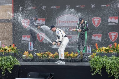 INDY NXT by Firestone Series LOUIS FOSTER (26) of Odiham, England  celebrates is win for the Big Machine Music City Grand Prix Presented by Gainbridge at Nashville Superspeedway in Lebanon, TN. clipart