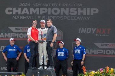 Odiham, İngiltere 'den Firestone serisi LOUIS FOSTER (26) tarafından hazırlanan INDY NXT, Gainbridge' in Lübnan 'daki Nashville Superspeedway' de sunduğu Big Machine Music City Grand Prix 'i kazandı..
