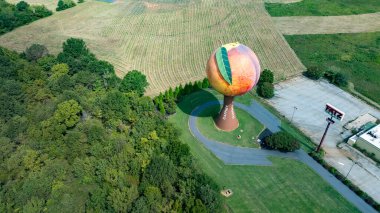 Peachoid, Gaffney, SC 'de 50 metrelik bir su kulesidir. Şeftaliye benzer ve 1 milyon galon su taşır. 1981 'de inşa edilmiş, I-85' te bir dönüm noktası, eşsiz bir mimari sergileniyor ve turistleri cezbediyor..