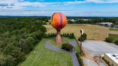 Peachoid, Gaffney, SC 'de 50 metrelik bir su kulesidir. Şeftaliye benzer ve 1 milyon galon su taşır. 1981 'de inşa edilmiş, I-85' te bir dönüm noktası, eşsiz bir mimari sergileniyor ve turistleri cezbediyor..