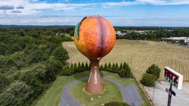 Peachoid, Gaffney, SC 'de 50 metrelik bir su kulesidir. Şeftaliye benzer ve 1 milyon galon su taşır. 1981 'de inşa edilmiş, I-85' te bir dönüm noktası, eşsiz bir mimari sergileniyor ve turistleri cezbediyor..