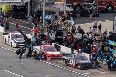 DANNY BOHN (44) comes down pit road for service during the Love's RV Stop 225 at Talladega Superspeedway in Lincoln, AL. clipart