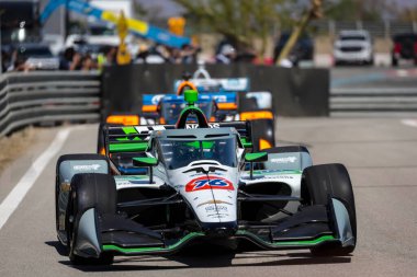 NTT INDYCAR SERİS sürücüsü, CONOR DALY (76) (ABD), Thermal CA 'daki Termal Kulüp INDYCAR Grand Prix sırasında yarışır..