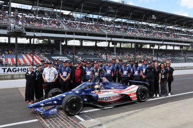 ABD 'nin başkenti Woodbury' den NTT INDYCAR SERIES sürücüsü SANTINO FERRUCCI (14) (ABD), Indianapolis 500 'ün 109..