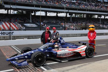 ABD 'nin başkenti Woodbury' den NTT INDYCAR SERIES sürücüsü SANTINO FERRUCCI (14) (ABD), Indianapolis 500 'ün 109..