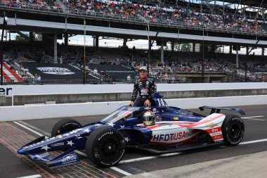 ABD 'nin başkenti Woodbury' den NTT INDYCAR SERIES sürücüsü SANTINO FERRUCCI (14) (ABD), Indianapolis 500 'ün 109..