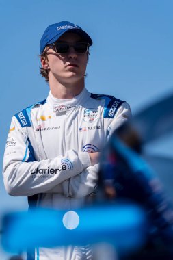 Şikago 'dan DAVID MALUKAS (4) (ABD), Indianapolis 500' ün 109. koşusu sırasında Speedway, IN 'deki Indianapolis Motor Yarış Pisti' nde hızlı 12 'ye katılmaya hazırlanıyor..