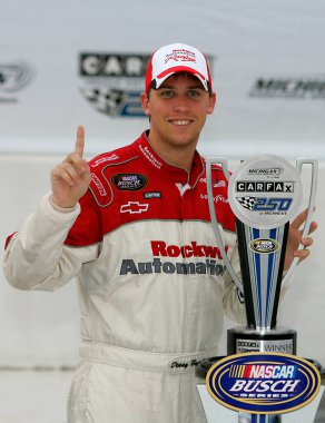 August 19, 2007 - Brooklyn, MI, USA: Denny Hamlin wins the Carfax 250 at the Michigan International Speedway in Brooklyn, MI.