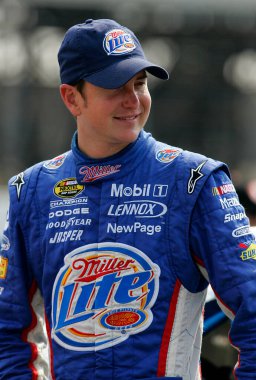 Indianapolis, IN - 4 Ağustos 2007: Long Pond, PA 'daki Pocono Hipodromu' nda Pennsylvania 500 elemeleri sırasında Kurt Busch.