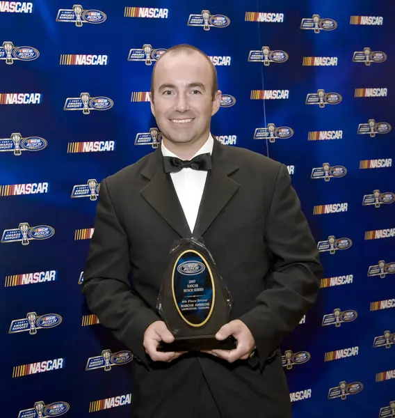 December 07, 2007 - Orlando, FL, USA: Marcos Ambrose receives his 8th Place award at the Portofino Bay Hotel plays host to the NASCAR Busch Series Championship Banquet in Orlando, FL.