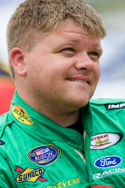 July 28, 2007 - Clairmont, IN, USA: Bobby Hamilton, Jr. shares a few laughs at the O'Reilly Raceway Park before the running of the Kroger 200 NASCAR Busch Series Race in Clairmont, IN.