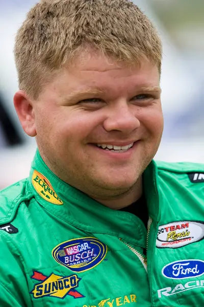 July 28, 2007 - Clairmont, IN, USA: Bobby Hamilton, Jr. shares a few laughs at the O'Reilly Raceway Park before the running of the Kroger 200 NASCAR Busch Series Race in Clairmont, IN.