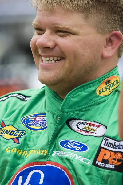 July 28, 2007 - Clairmont, IN, USA: Bobby Hamilton, Jr. shares a few laughs at the O'Reilly Raceway Park before the running of the Kroger 200 NASCAR Busch Series Race in Clairmont, IN.