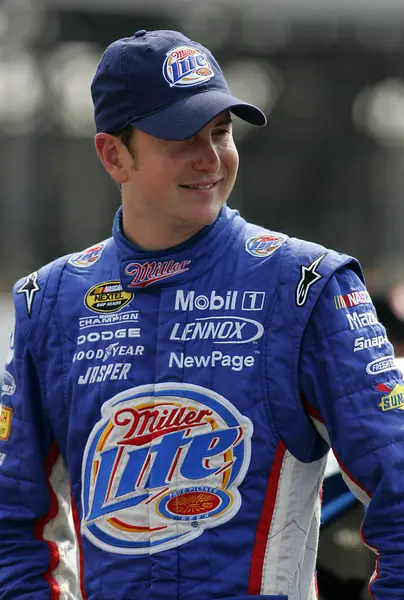 Indianapolis, IN - 4 Ağustos 2007: Long Pond, PA 'daki Pocono Hipodromu' nda Pennsylvania 500 elemeleri sırasında Kurt Busch.