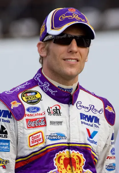 Pocono, PA USA - 3 Ağustos 2007: Jamie McMurray Pocono Yarış Pisti 'nde NNCS Pennsylvania 500' ün koşusu için bekliyor