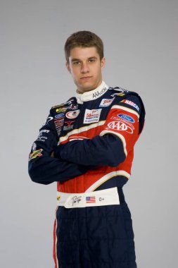 Concord, NC USA - 24 Ocak 2007: David Ragan Concord, NC 'deki Roush Racing genel merkezinde.