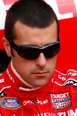 Homestead, FL - 17 Kasım 2007 Busch Serisi Ford 300 elemeleri sırasında Homestead Miami Speedway 'de Dario Franchitti.