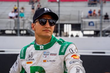 Barcelona, İspanya 'dan NTT INDYCAR SERIES sürücüsü ALEX PALOU (10), Madison, IL' deki World Wide Technology Raceway 'deki Bommarito Otomotiv Grubu 500' e katılmaya hazırlanıyor..