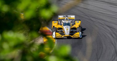 NTT INDYCAR SERIES driver, SCOTT MCLAUGHLIN (3) (NZL) of Christchurch, New Zealand, travels through the turns during a practice session for the XPEL Grand Prix at Road America in Elkhart Lake WI.