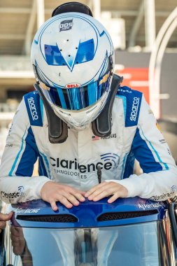 Şikago, IL 'den NTT INDYCAR SERIES sürücüsü, DAVID MALUKAS (4), TORONTO' daki Exhibition Place 'de Ontario Honda Satıcıları Indy Toronto için pratik yapmaya hazırlanıyor..