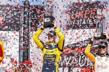 Kopenhag, Danimarka 'dan INDYCAR Serisi sürücüsü Christian RASMUSSEN (21), WEST ALLIS, WI' deki The Milwaukee Mile 250 'de Snap-On Milwaukee Mile kazandı..