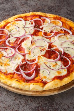 Pizza pugliese, İtalyan mutfağında domates, soğan ve mozzarella ile hazırlanmış bir pizza türüdür. Dikey