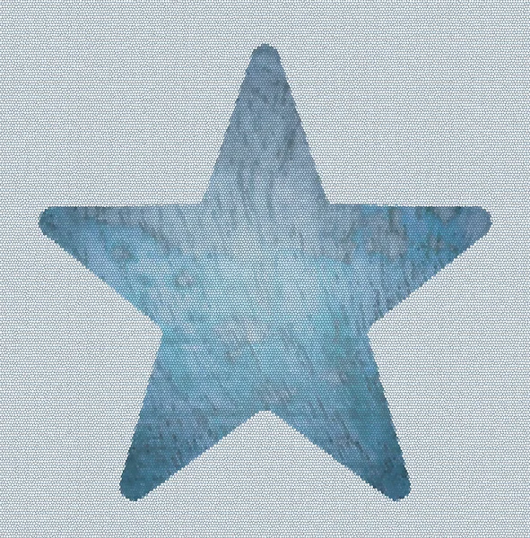 Graphic blue star with glass effect