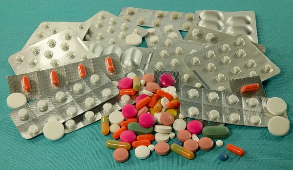 Comprimidos Medicamentos Composición Química —  Fotos de Stock