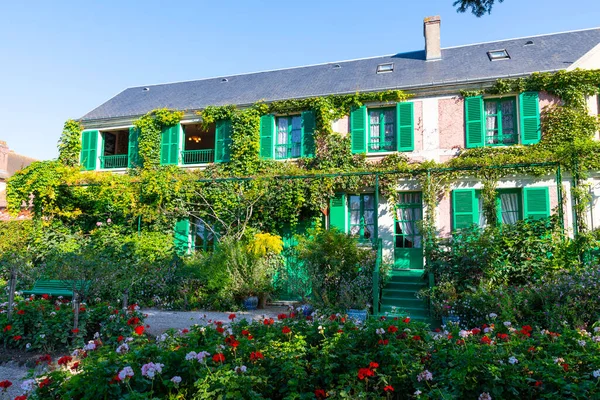 Utsikt Över Monets Hus Och Trädgårdar Giverny Normandie Norra Frankrike — Stockfoto