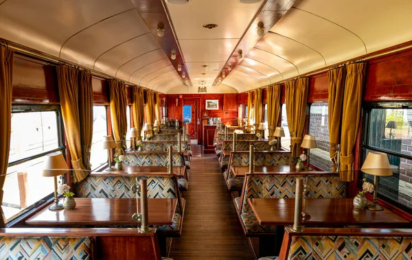 Intérieur Wagon Train Début Des Années 1920 Des Chemins Fer — Photo