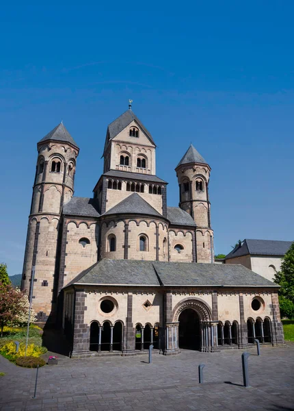 Romaanse Kerk Van Abdij Maria Laach Duitsland — Stockfoto