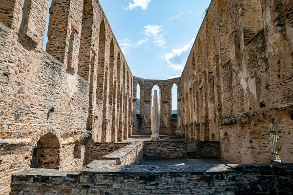 Ruinas Del Monasterio Stuben Los Viñedos Cerca Bremm Mosela Medio —  Fotos de Stock