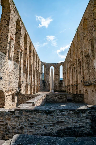 Ruinas Del Monasterio Stuben Los Viñedos Cerca Bremm Mosela Medio —  Fotos de Stock