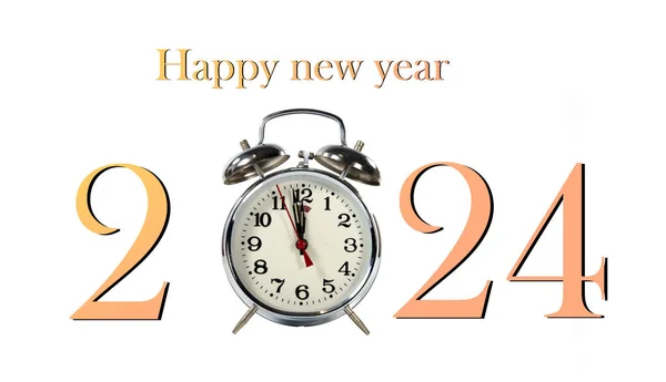 Happy 2024 Glock Two Twelve White Background — Stock Photo, Image