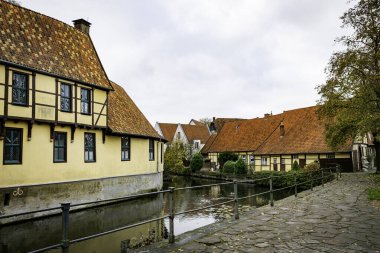 Outer bailey with gatehouse of the Burgsteinfurt moated castle in Steinfurt, Munsterland, North Rhine-Westphalia, Germany clipart