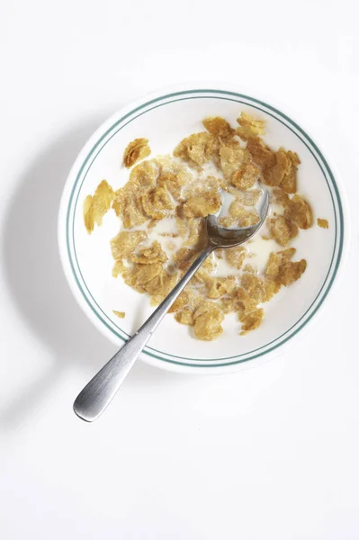 Bowl Cereal White Background — Stock Photo, Image
