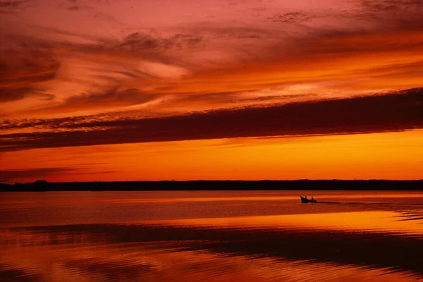 Sunset Dark Harbour Grand Manan Island New Brunswick Canadá — Fotografia de Stock