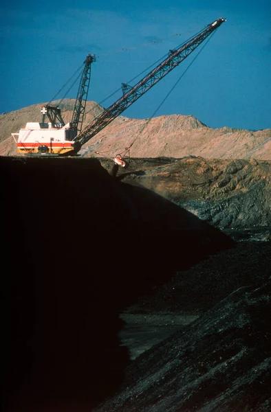 Minería Carbón Negro Dragline Eliminación Sobrecarga — Foto de Stock