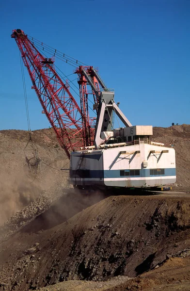 Minería Carbón Negro Eliminación Sobrecarga Mina Corte Abierto — Foto de Stock