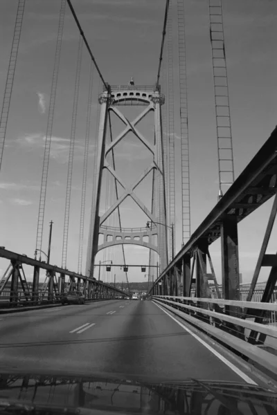 Γέφυρα Macdonald Από Halifax Στο Dartmouth Nova Scotia Καναδάς — Φωτογραφία Αρχείου