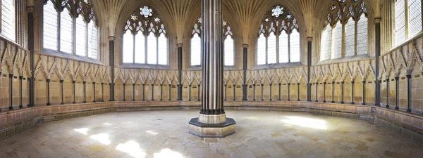 Panoráma Kilátás Káptalan Ház Wells Katedrális Wells Anglia Egyesült Királyság — Stock Fotó