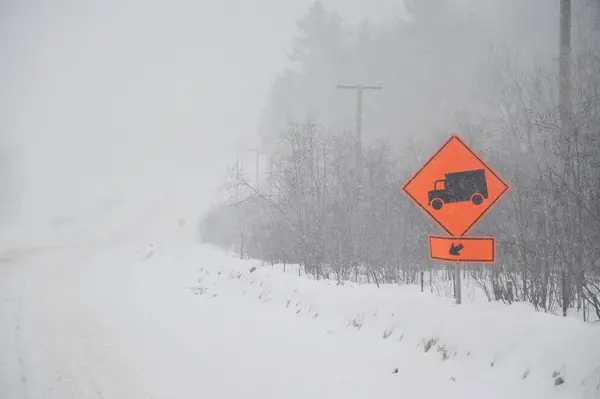 Autostrada Inverno Ontario Canada — Foto Stock