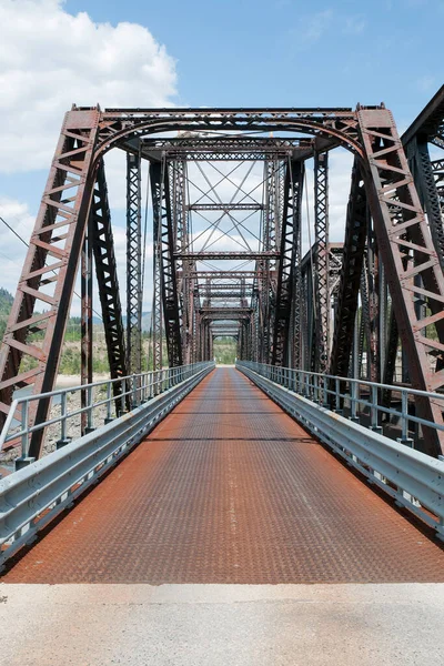 Most Kolejowy Nad Rzeką Columbia Kolumbia Brytyjska Kanada — Zdjęcie stockowe